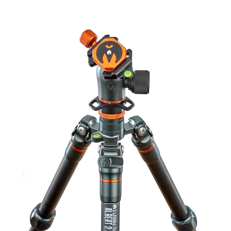 3 Legged Thing Pro 2.0 Albert Grau - professionelles Carbon-Reisestativ mit Kugelkopf AirHed Pro