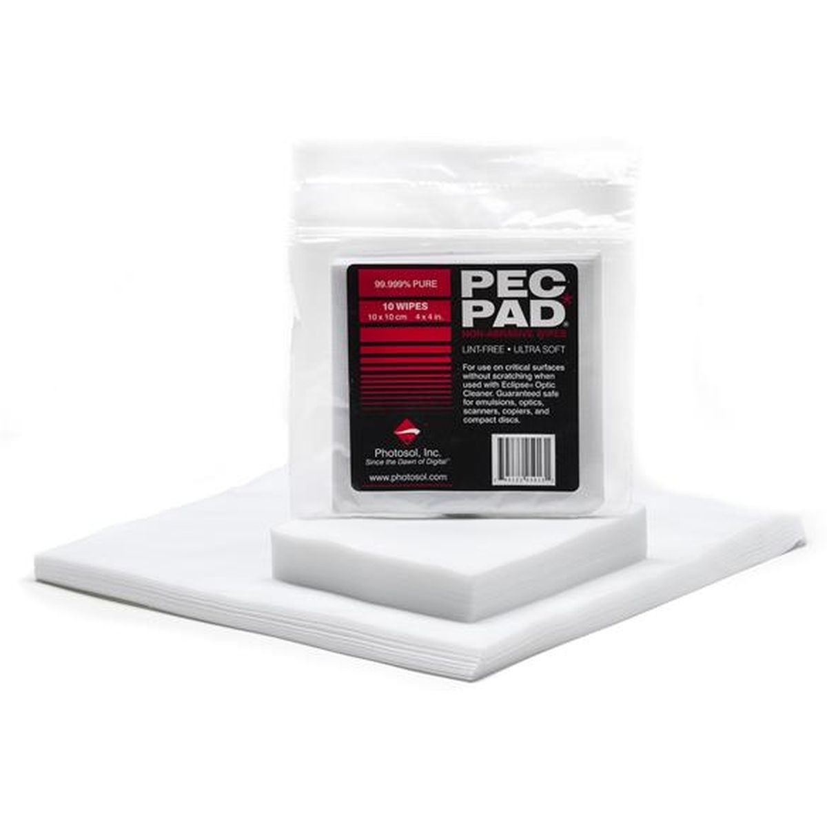 Sensor Swab Pec Pad 4"X4"X100 Sheets Photo Wipe