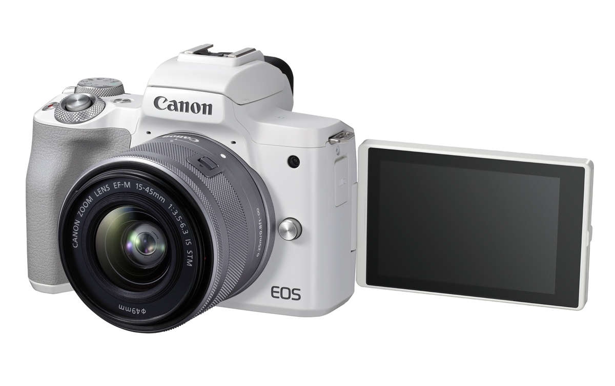 Canon EOS M50 II weiß+EF-M 15-45 mm IS STM 