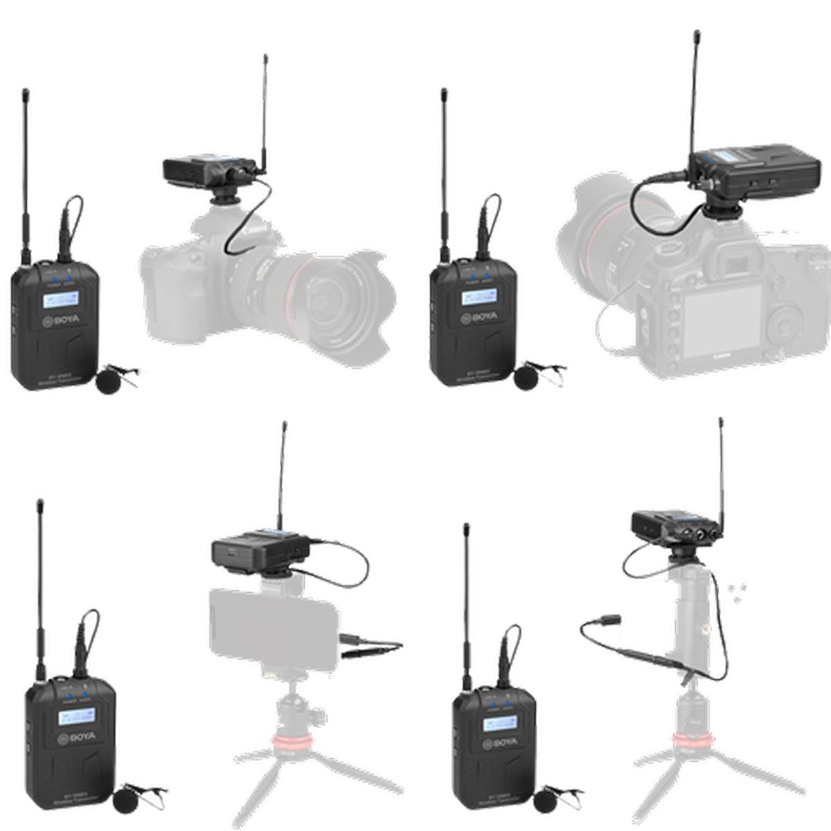 Boya UHF Dual Lavalier-Mikrofon Drahtlos BY-WM6S