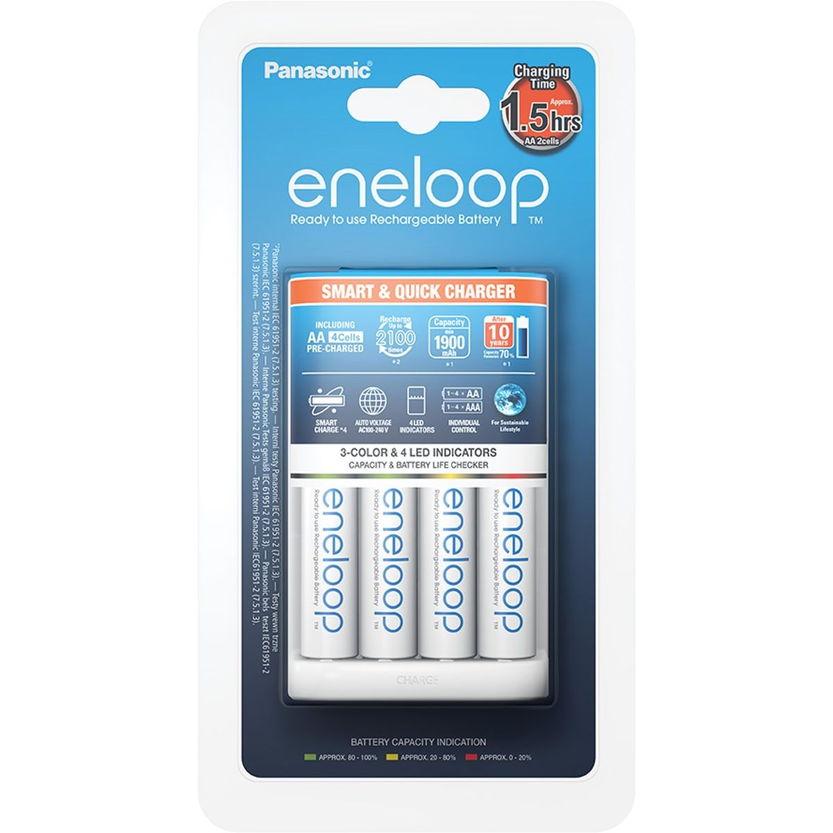 Panasonic eneloop BQ-CC55 inkl. 4x AA 1900mAh, Schnellladegerät