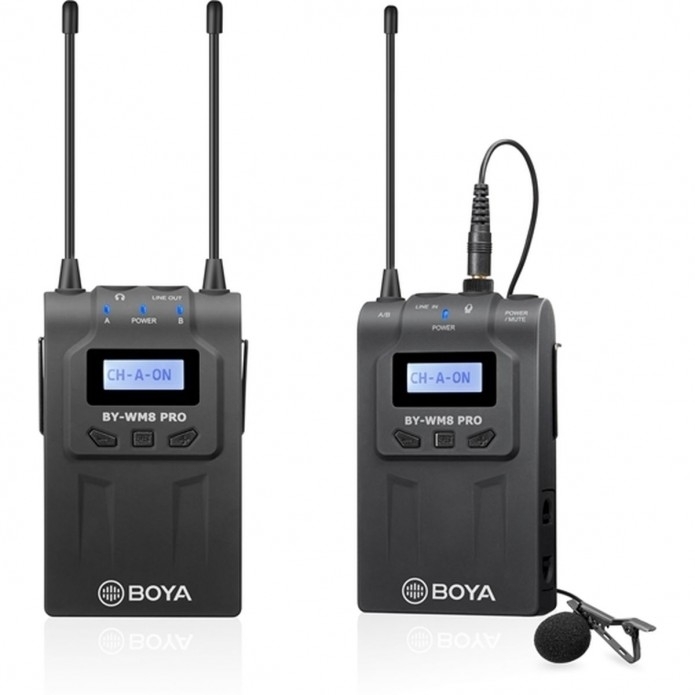 Boya BY-WM8 PRO K1-DE UHF-Funkmikrofon-Kit 1TX + 1RX