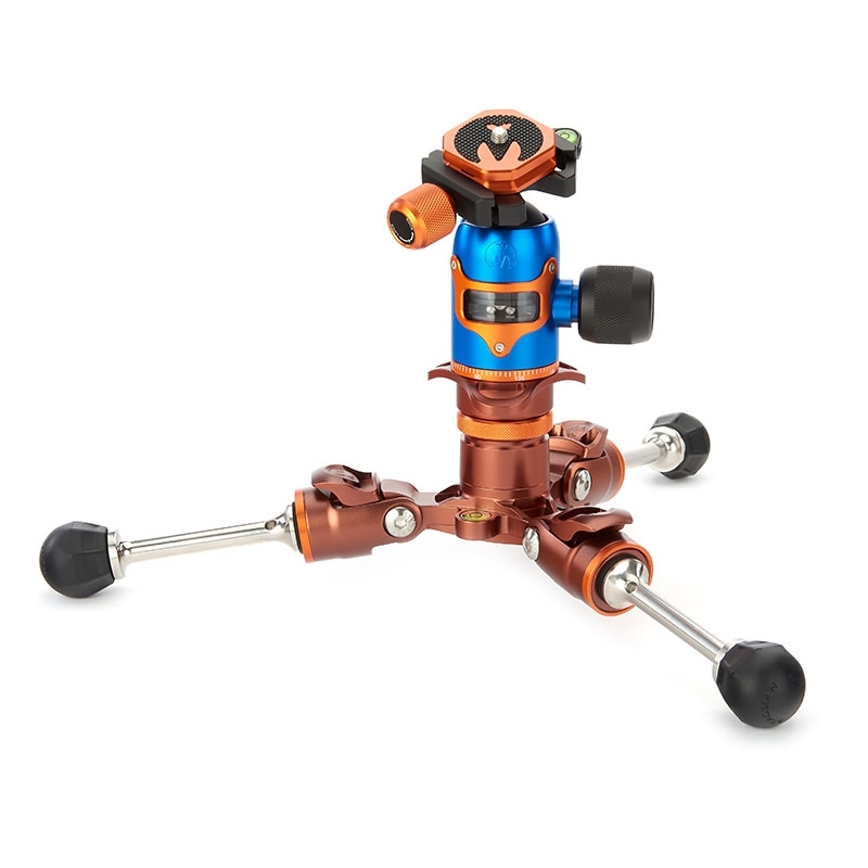3 Legged Thing Legends Bucky Bronze Allroundstativ mit Kugelkopf AirHed VU Blau