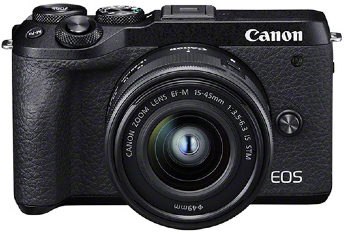 Canon EOS M6 II schwarz inkl. EF-M 15-45mm 1:3,5-6,3 IS STM + EVF-DC2 Auf­steck­su­cher