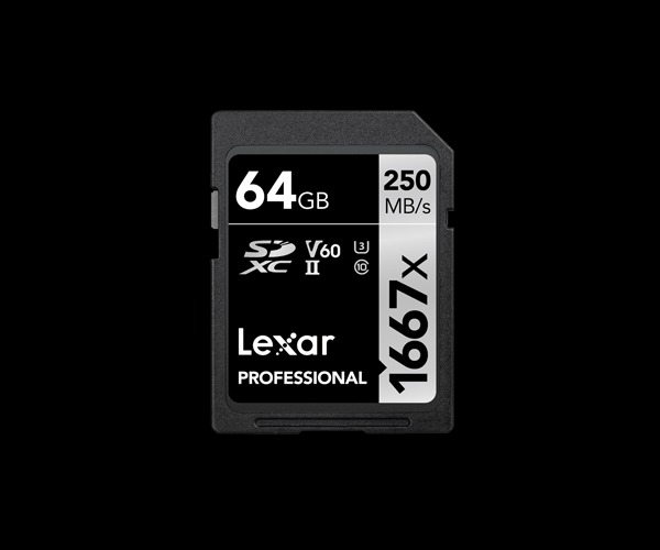 Lexar SDXC Card 64GB Professional 1667x UHS-II V60 U3