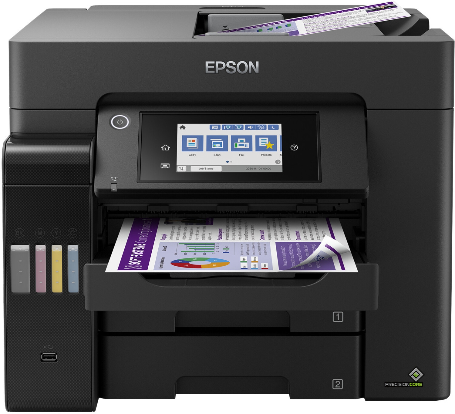 EPSON EcoTank ET-5850 4 in 1 Tintenstrahl-Multifunktionsdrucker schwarz 