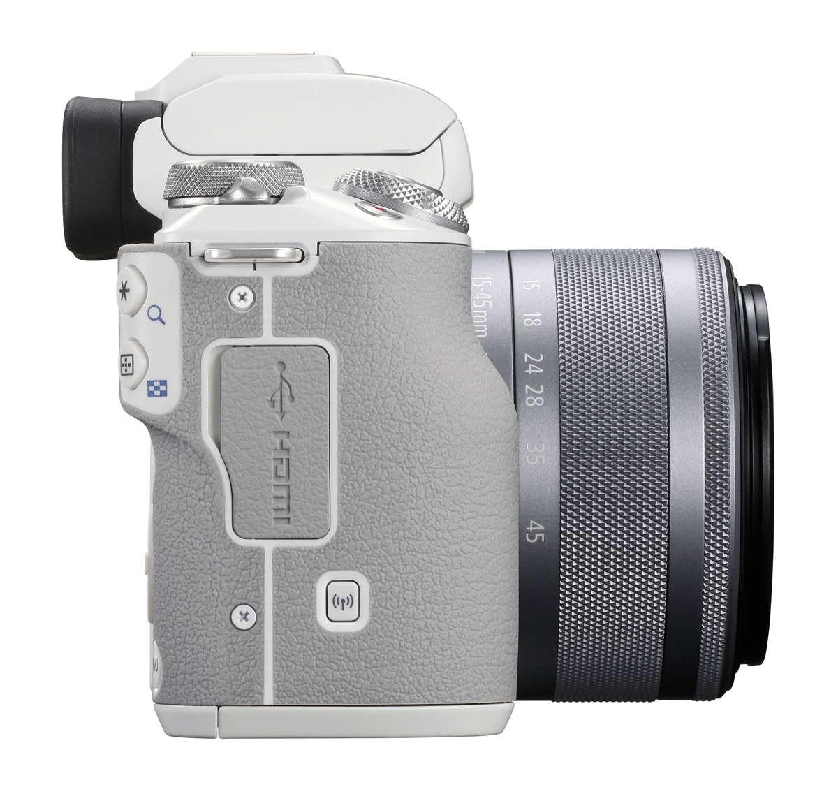 Canon EOS M50 II weiß+EF-M 15-45 mm IS STM 