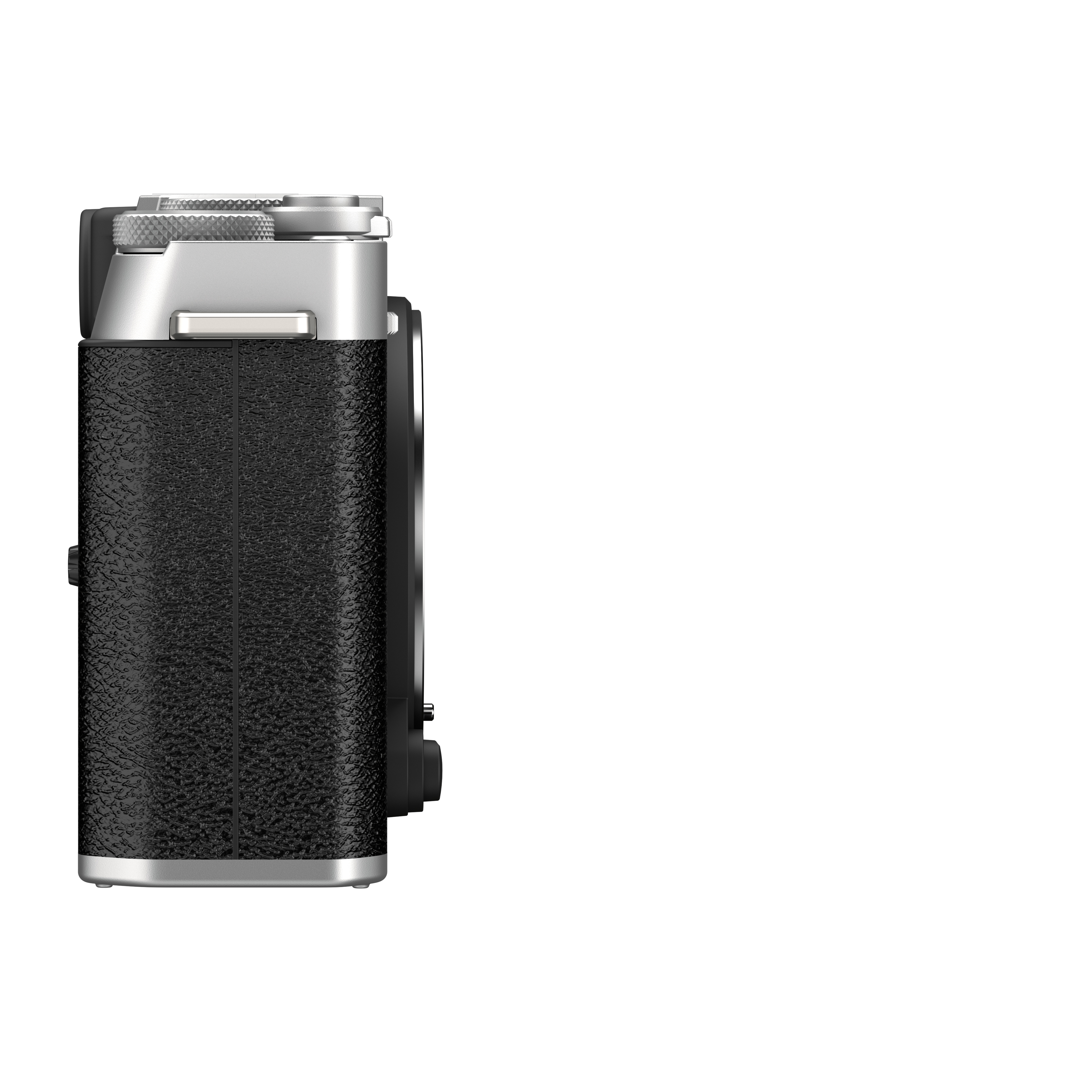 Fujifilm X-E4 silber + TR-XE4 Daumenauflage + MHG-XE4 Handgriff