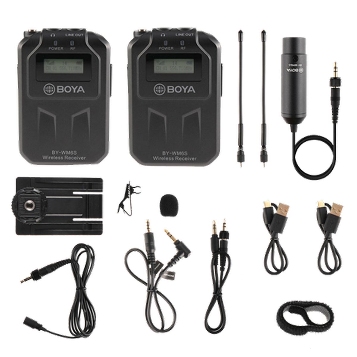 Boya UHF Dual Lavalier-Mikrofon Drahtlos BY-WM6S