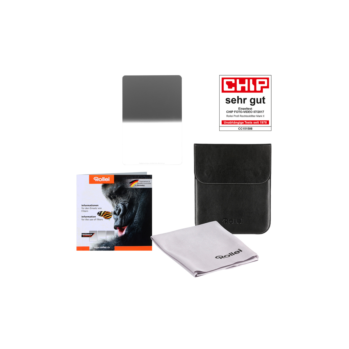 Rollei Profi Rechteckfilter Mark II Harter Grauverlaufsfilter 100 mm Hard GND16 (4 Stopps) für 100mm